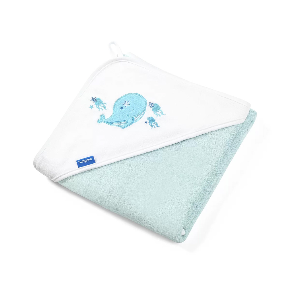 BabyOno Ručnik bambus 85x85 cm, plava, Kit - cover