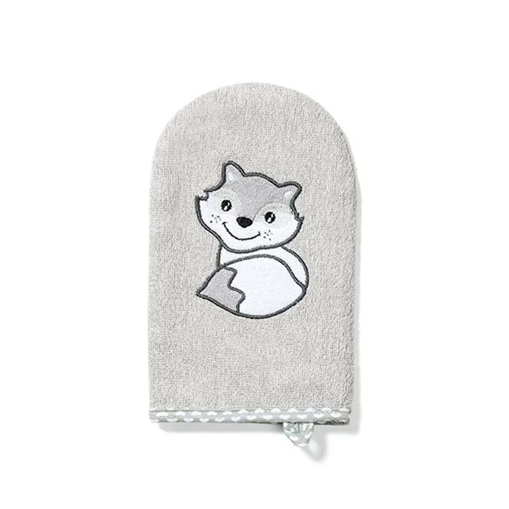 BabyOno Rukavica za pranje bambus Rakun, siva - cover