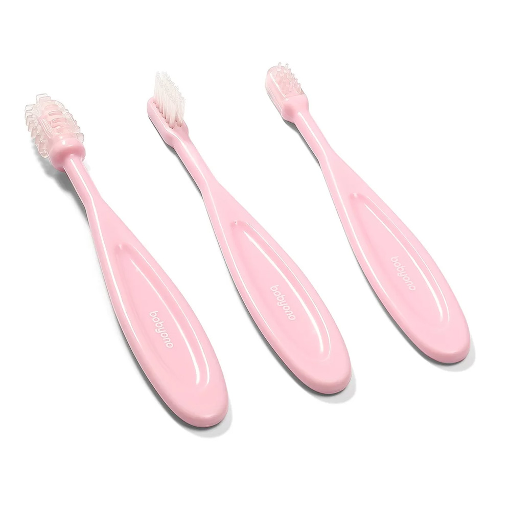 BabyOno Set četkica za bebe, roza - cover