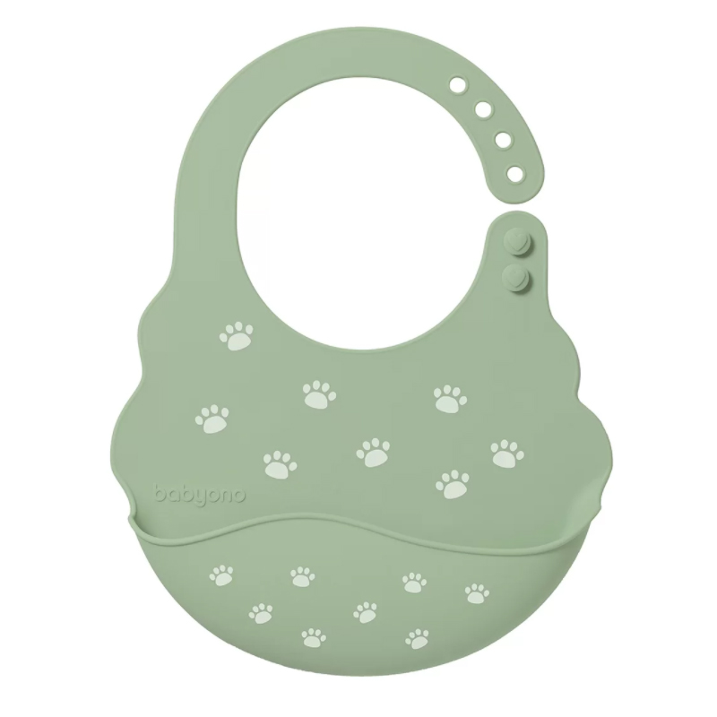 BabyOno Silikonski podbradak, Pawprint - cover