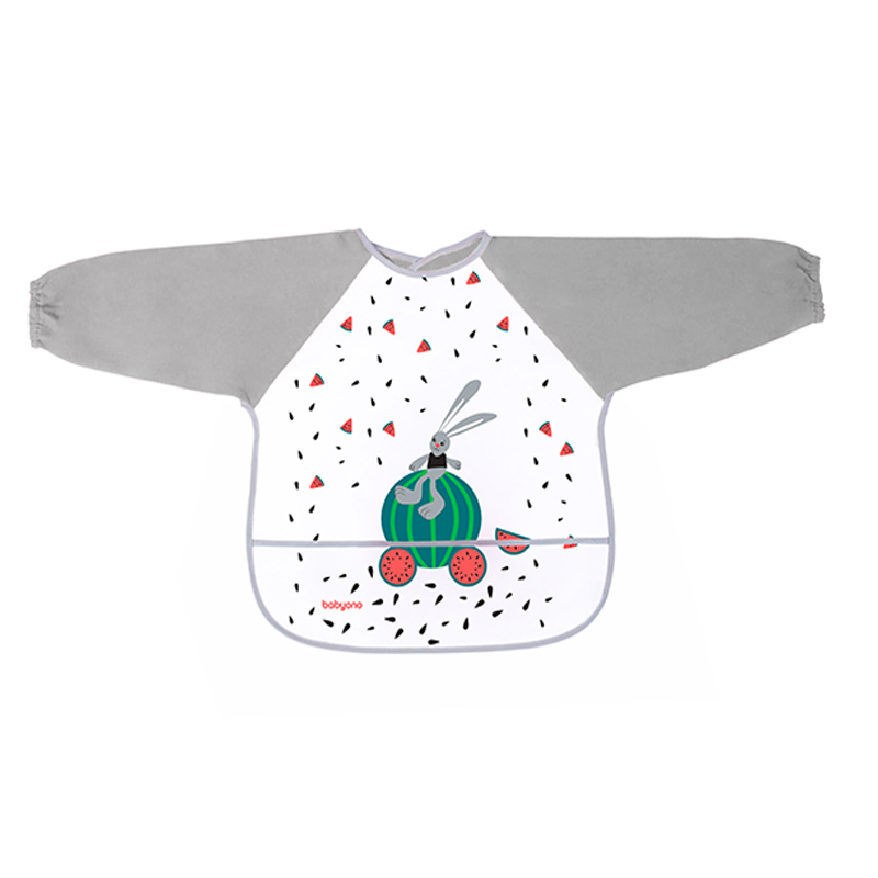 BabyOno Podbradak sa rukavima, sivi - cover