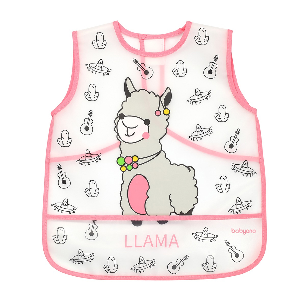 BabyOno Podbradak košuljica 12+ mjeseci lama, roza - cover