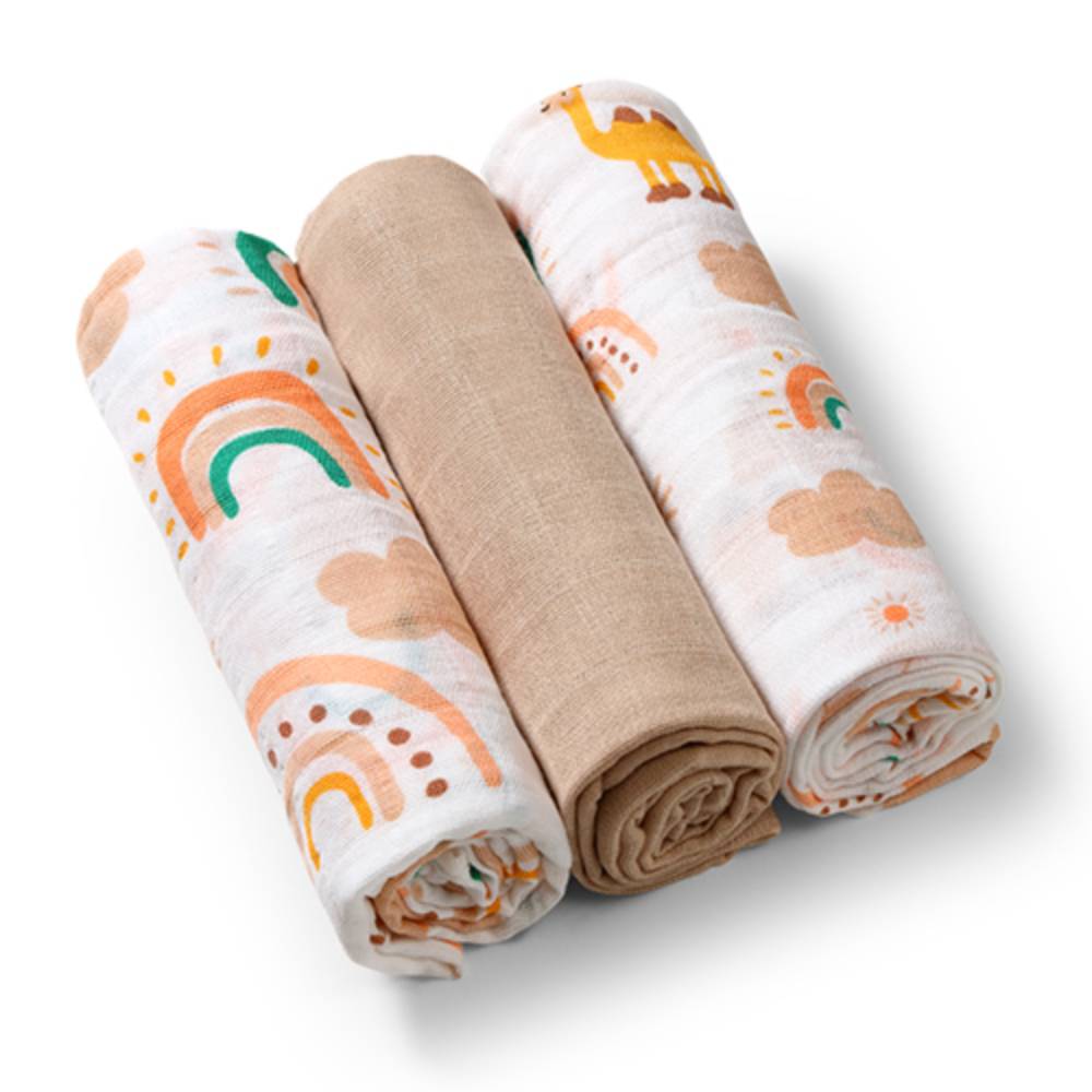 BabyOno Tetra pelene Muslin Duga, bež - cover