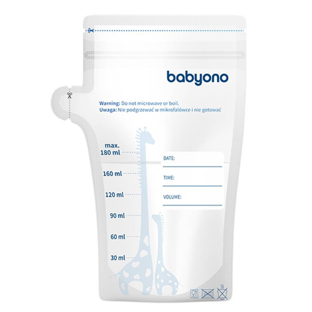 BabyOno Vrećice za pohranu mlijeka, 180 ml, 30 kom - cover