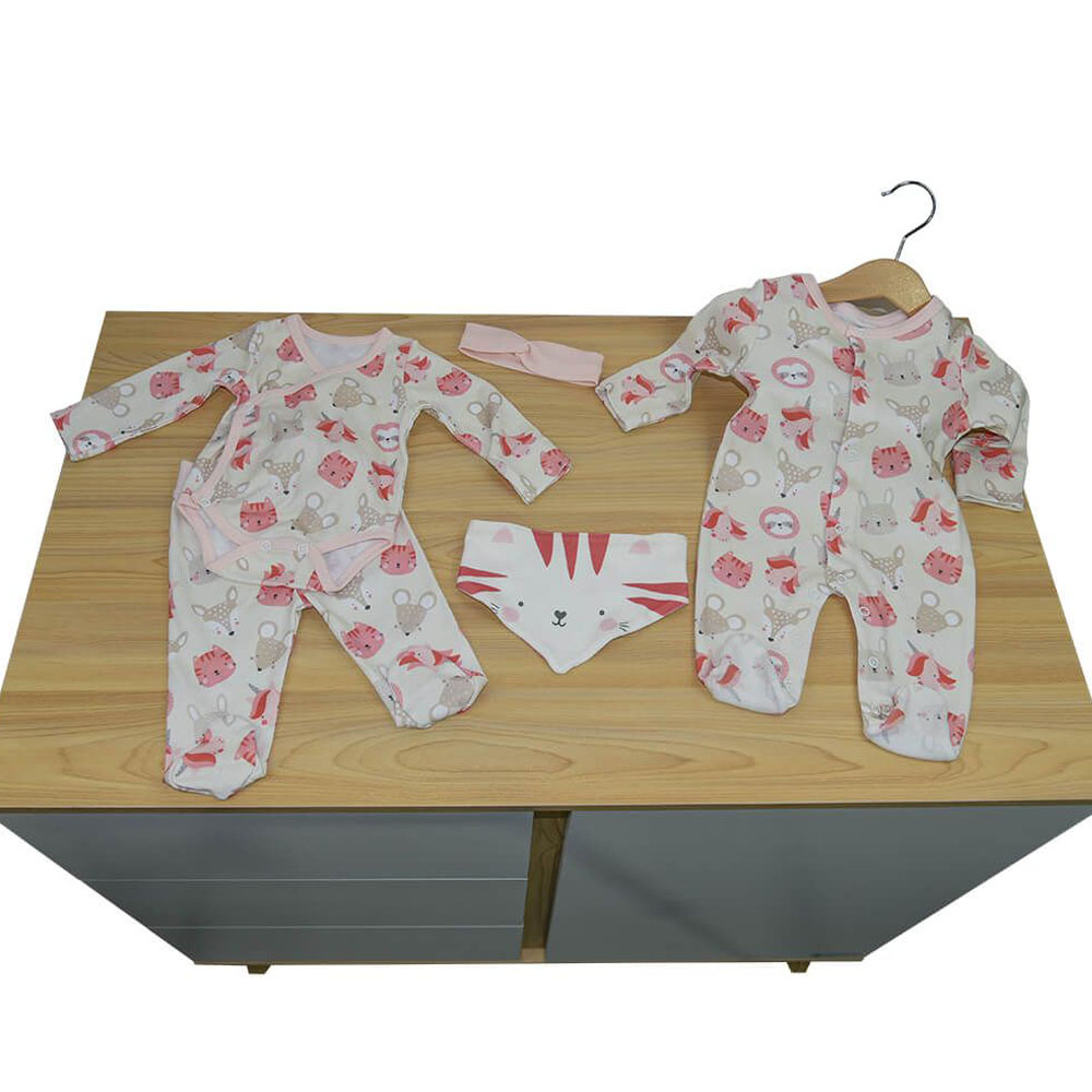 Bebe stars 5- dijelni poklon set Zeko, rozi, 0-6 mj. - cover