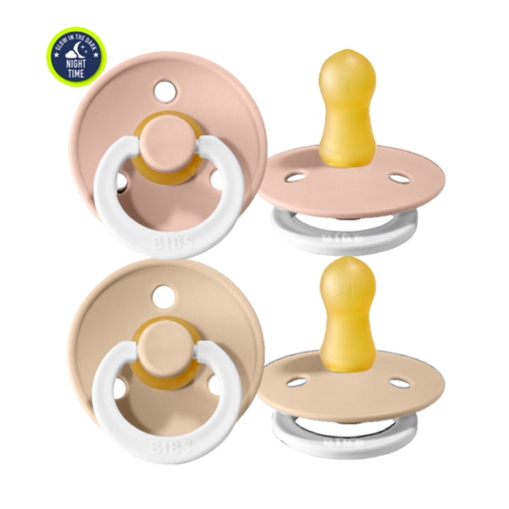 BIBS Colour dude (okrugle) - Blush GLOW/Vanilla GLOW (vel.2) - cover