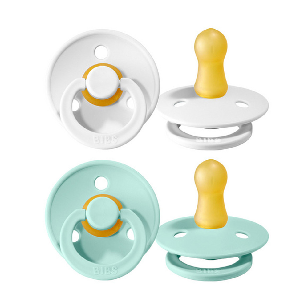 BIBS Colour dude (okrugle)- White/Mint (vel.1) - cover