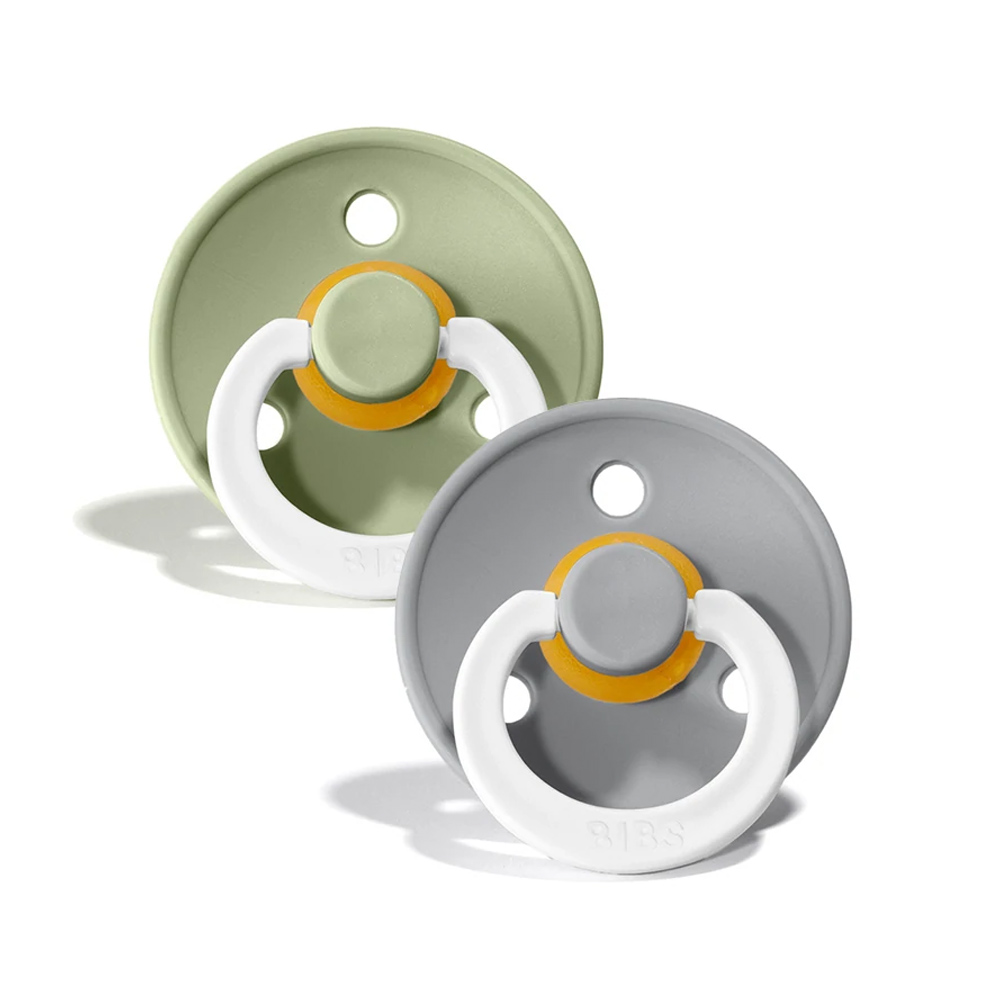 BIBS Colour dude (okrugle) - Sage GLOW/Cloud GLOW (vel.2) - cover