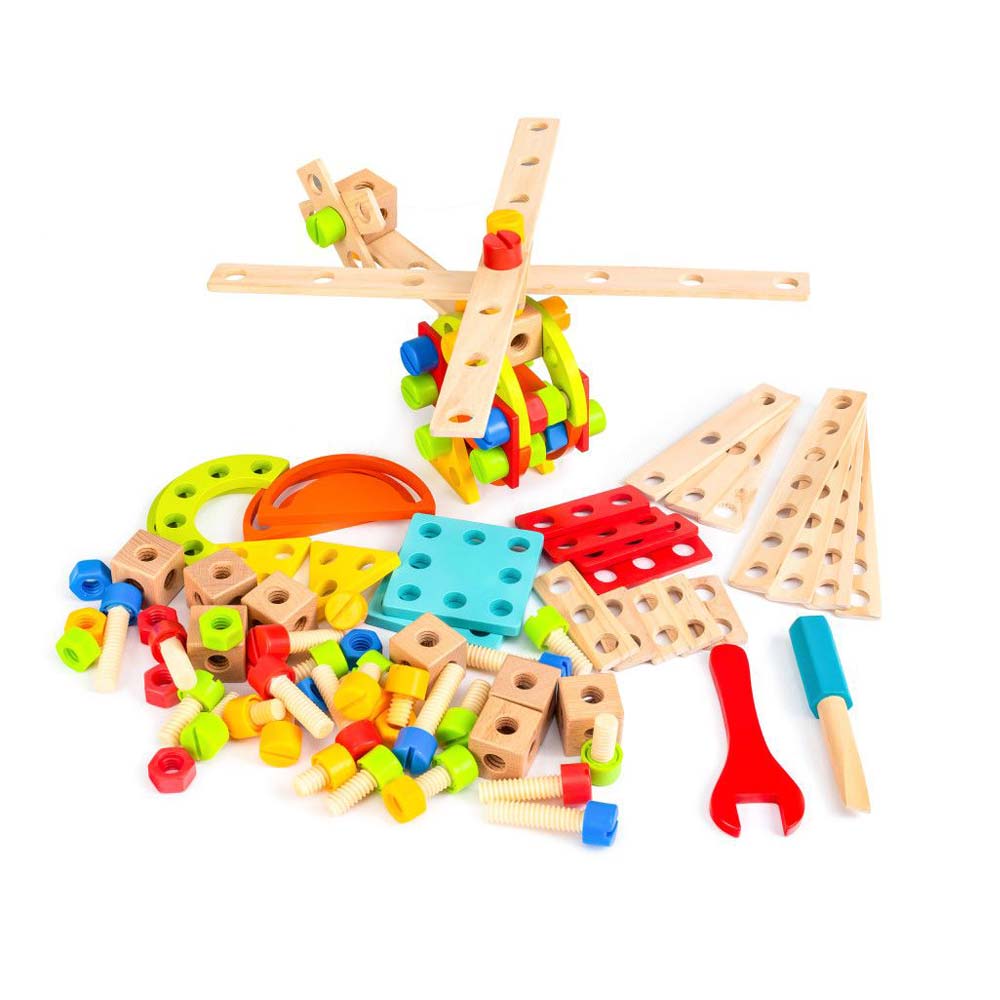 Drvena konstrukcija - set građevnih blokova - cover