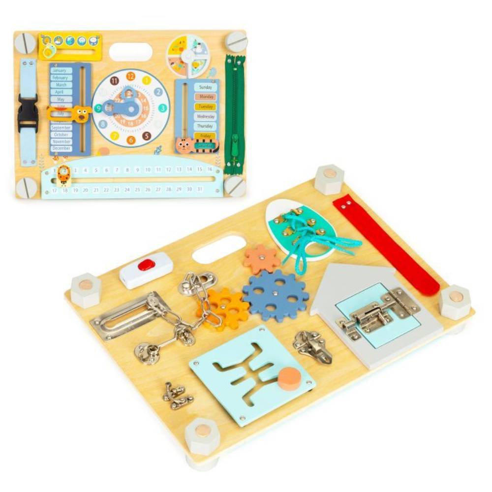 Ecotoys Drvena senzorna pametna dvostrana ploča - cover