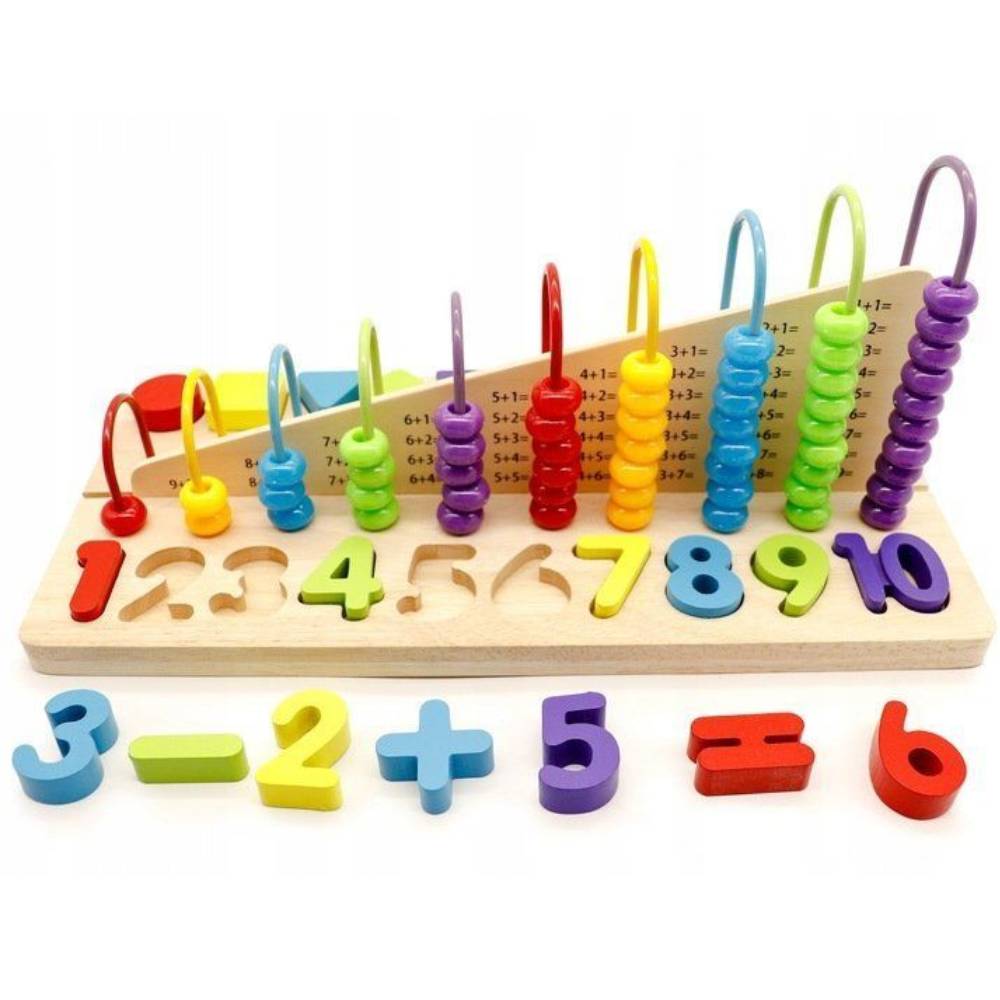 Ecotoys Edukacijski abakus s drvenim brojkama - cover