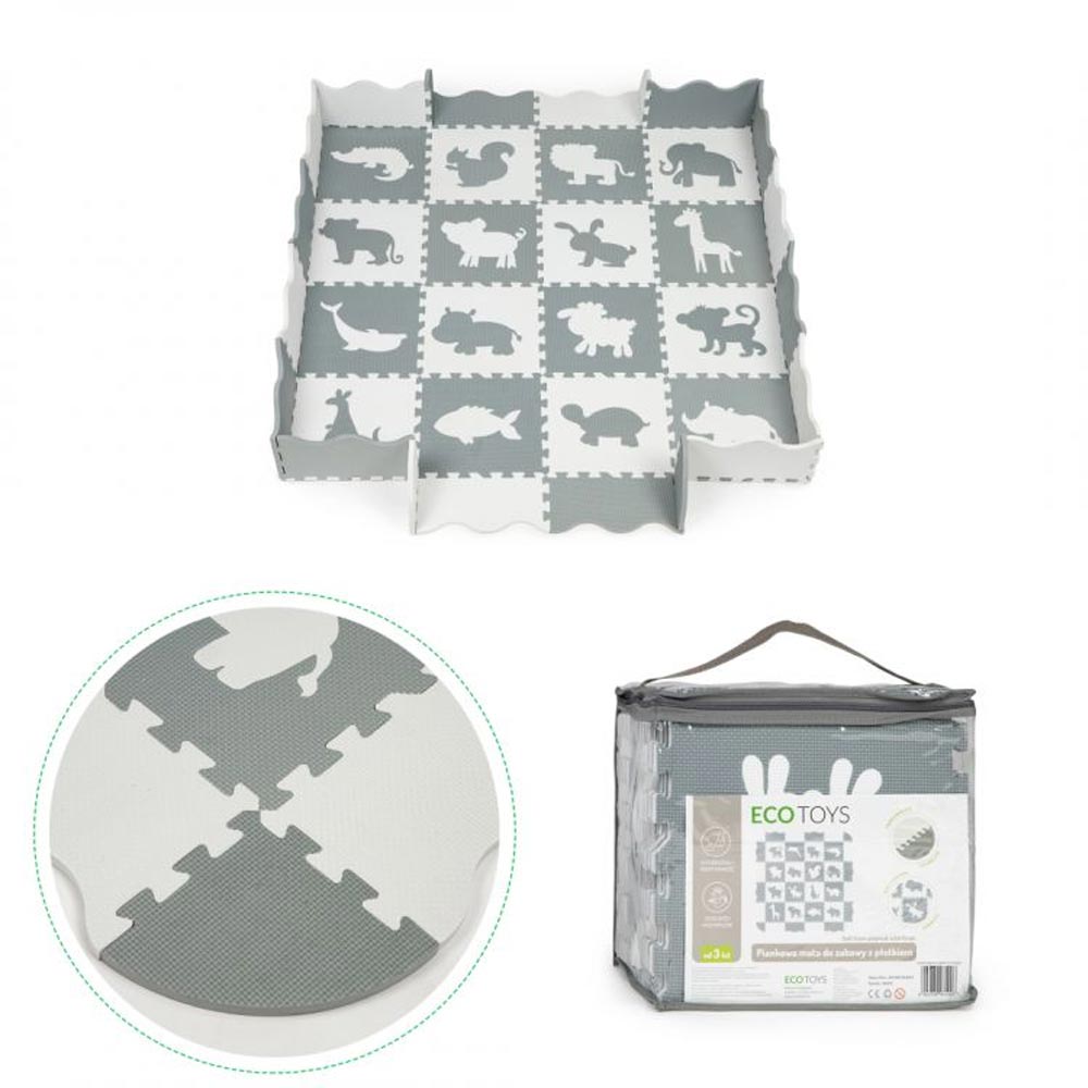 Ecotoys puzzle od pjene s ogradom od 36 dijelova - cover