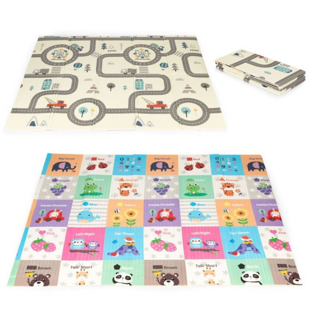 Edukativna pjenasta podloga, dvostrana, Šarene životinje - cover