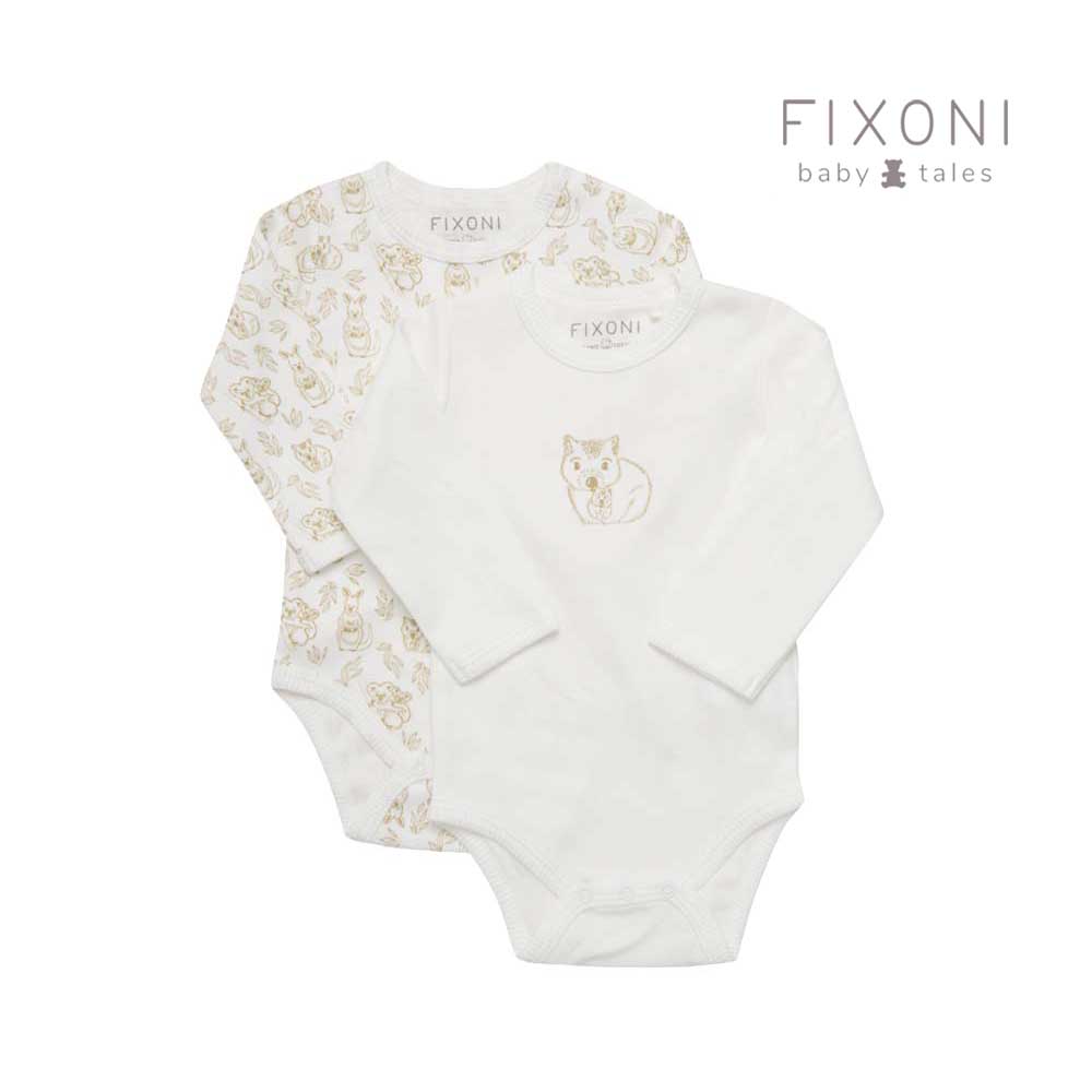 Fixoni - Bodi dugi rukav (2 kom), Snow white, vel. 62 - cover