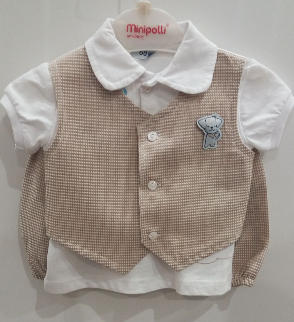 Dječji komplet odijelo za dečke kratki karirani - cover