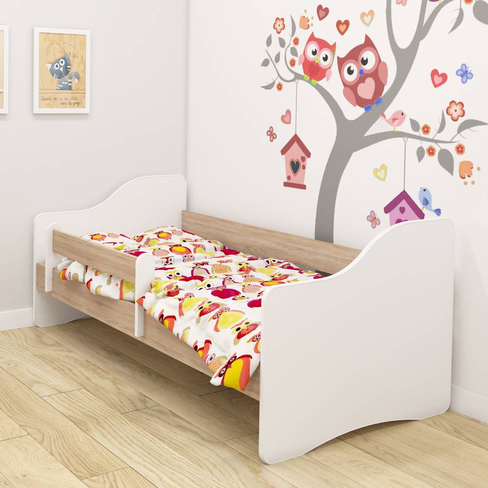 Dječji krevet ACMA III bez motiva, bočna sonoma 140x70 cm - cover