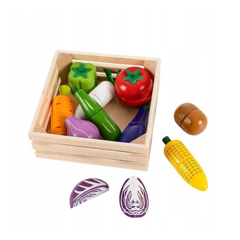 Ecotoys Drveno povrće u sanduku - cover