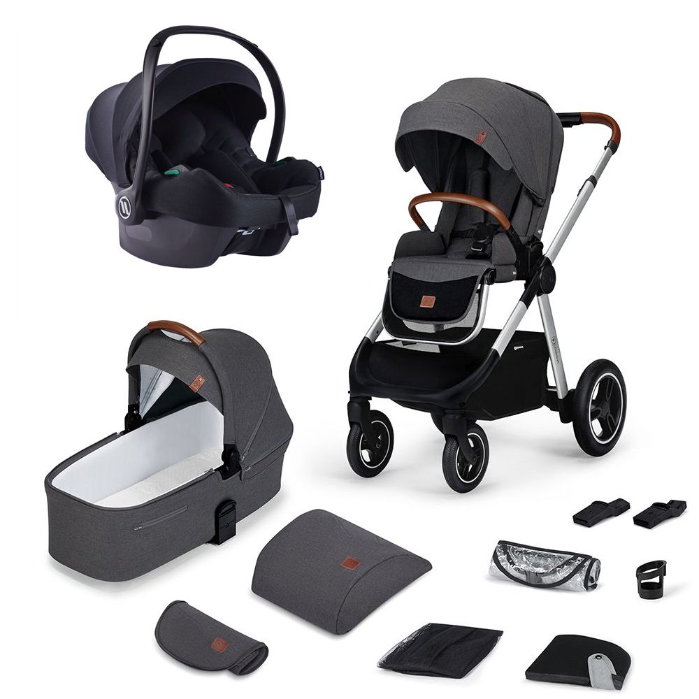 Kinderkraft dječja kolica Everyday, dark gray SZA 3u1 B - cover
