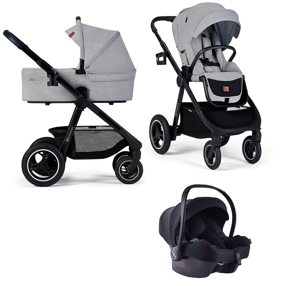 Kinderkraft dječja kolica Everyday, light gray CZM 3u1 B - cover