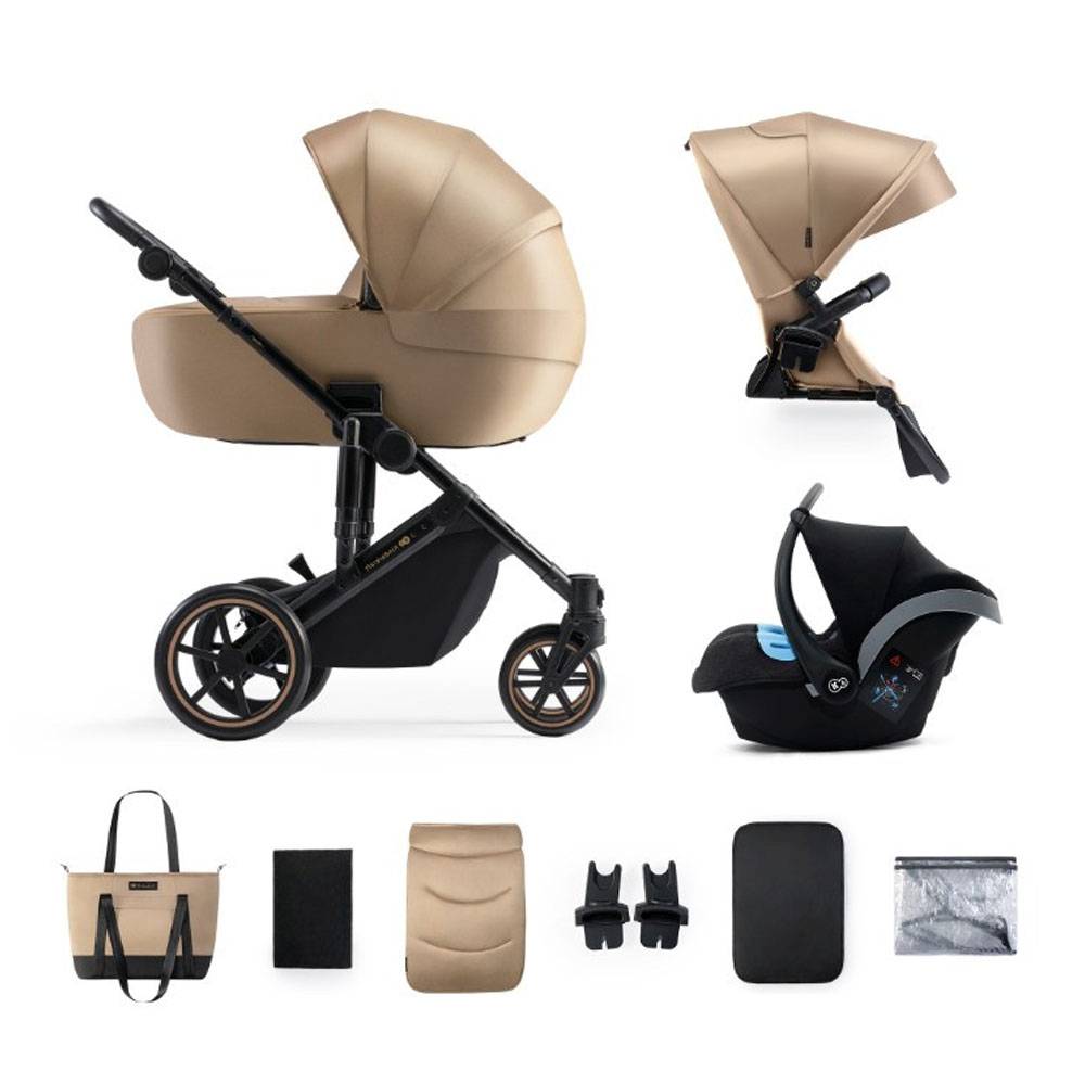 Kinderkraft dječja kolica Prime 2 3u1, Sandrose Beige - cover