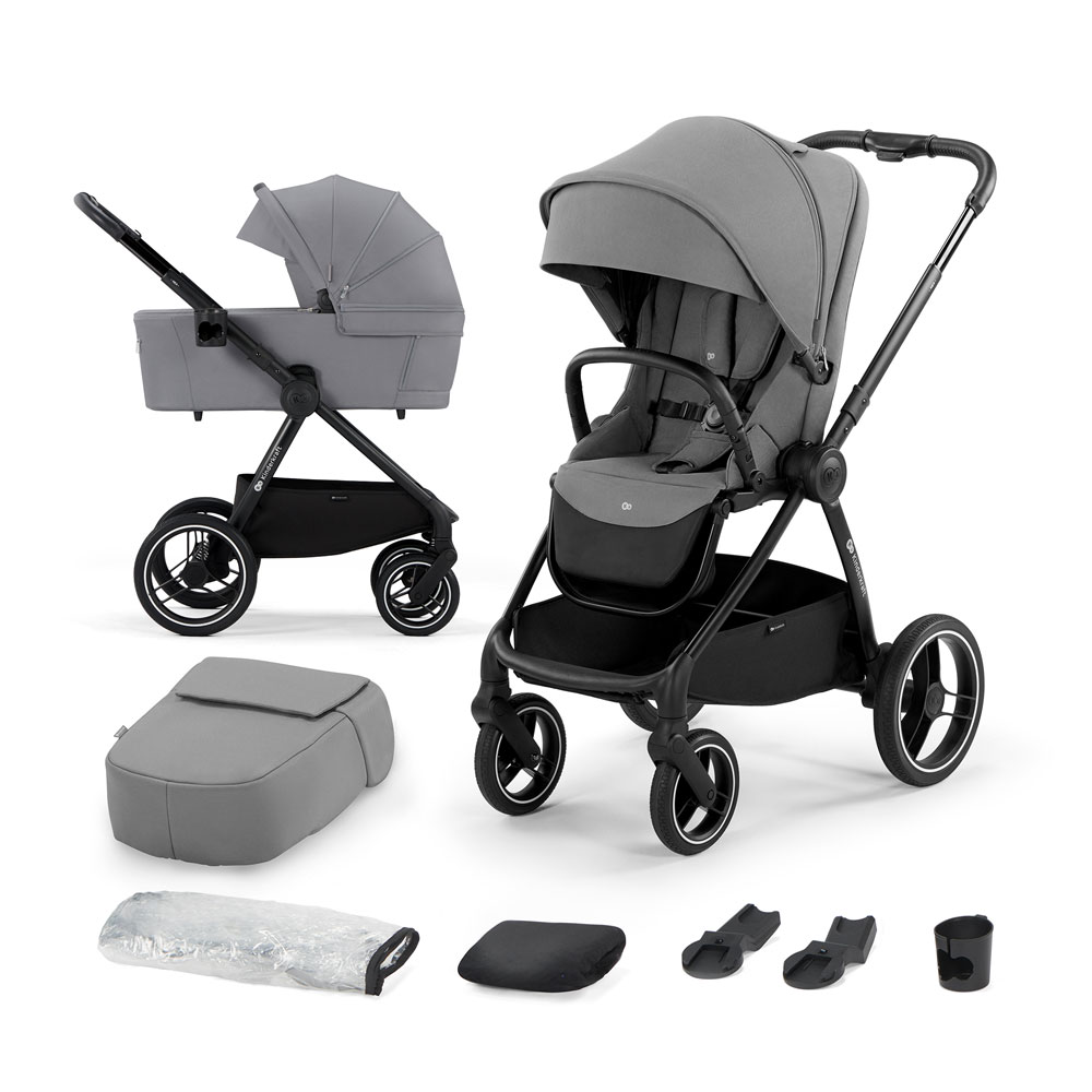 Kinderkraft dječja kolica Nea 2u1, Platinium Grey - cover