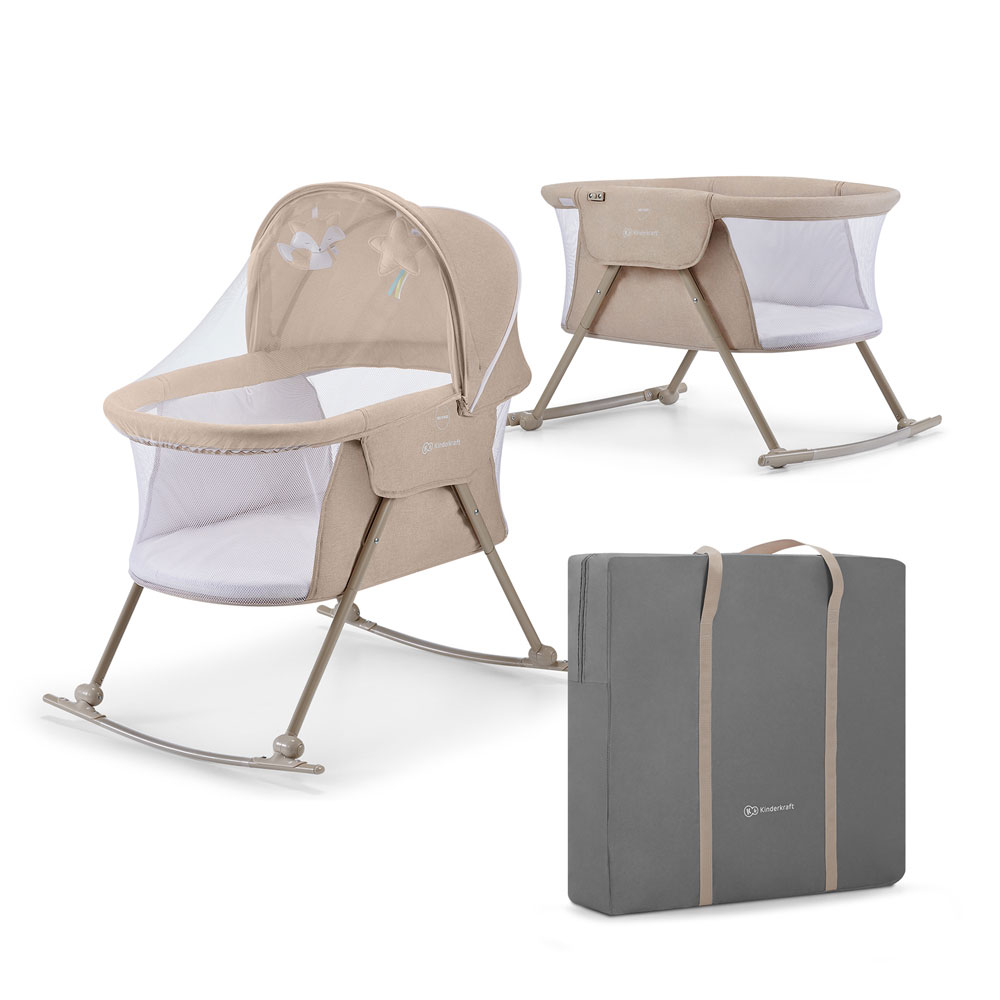 Kinderkraft Krevetić LOVI 3u1, beige - cover