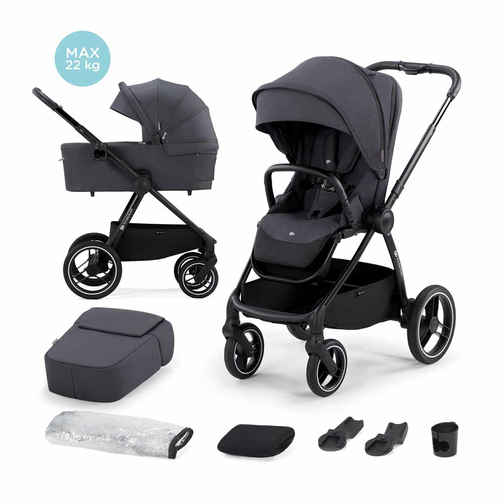 Kinderkraft dječja kolica Nea 2u1, deep grey - cover