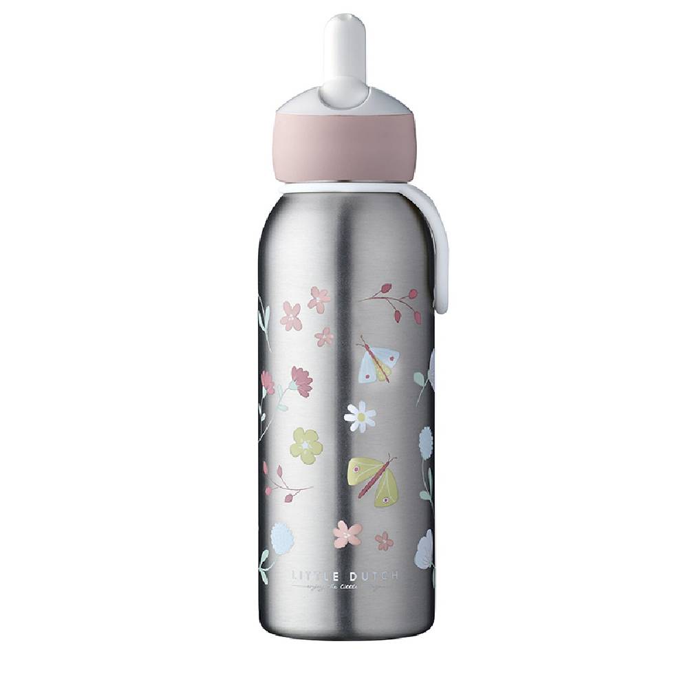 Little Dutch Bočica od nehrđajućeg čelika flip-up Flowers & Butterflies 350ml - cover