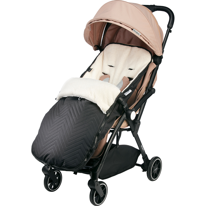 Leclercbaby zimska vreća za kolica De Luxe crna - cover
