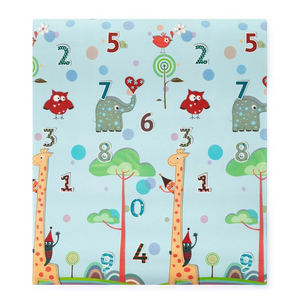 PETITE&MARS Dvostrana podloga za igru Joy Max, Giraffe&Sea - cover