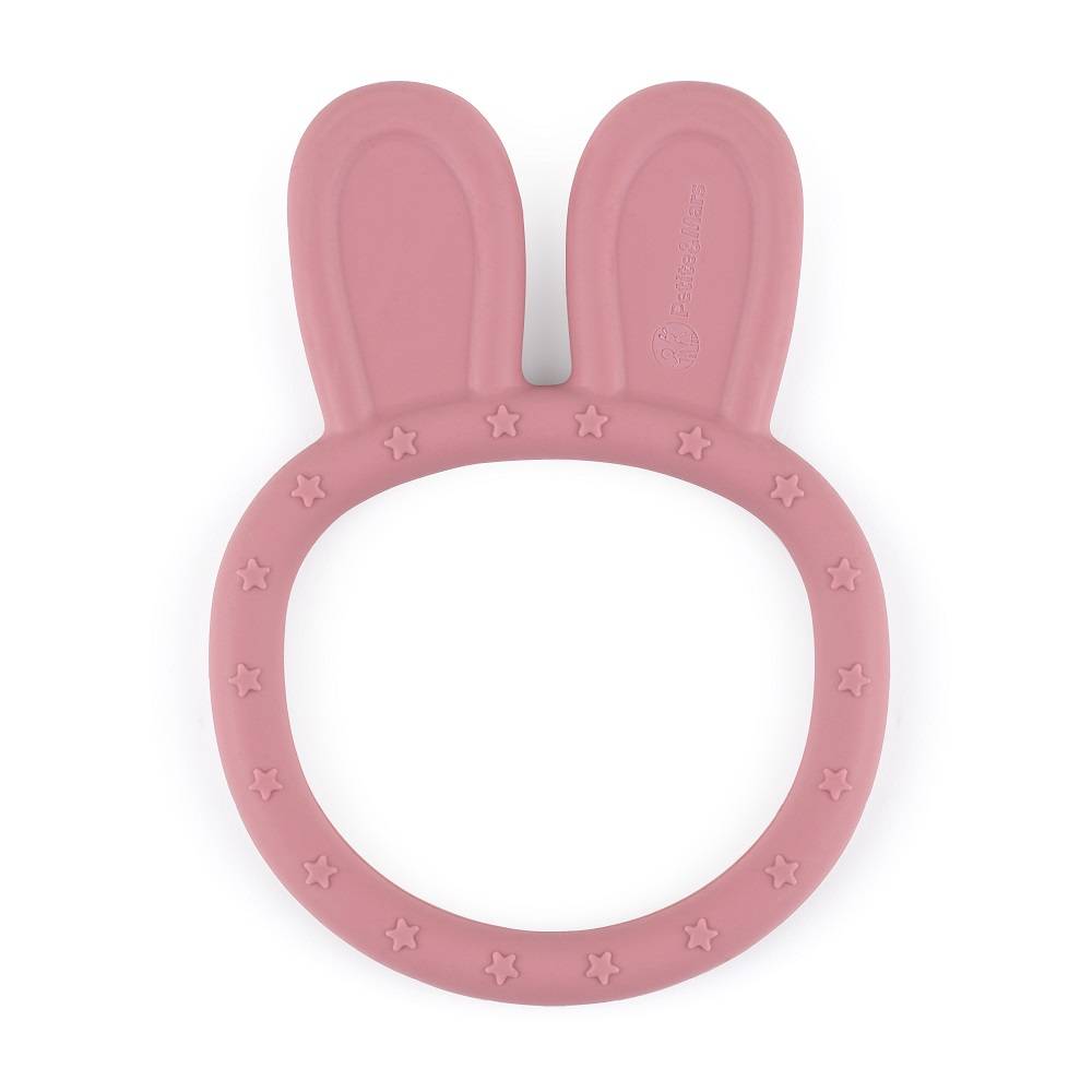 PETITE&MARS Silikonska grickalica za zube Bunny 0 m+, Dusty Rose - cover