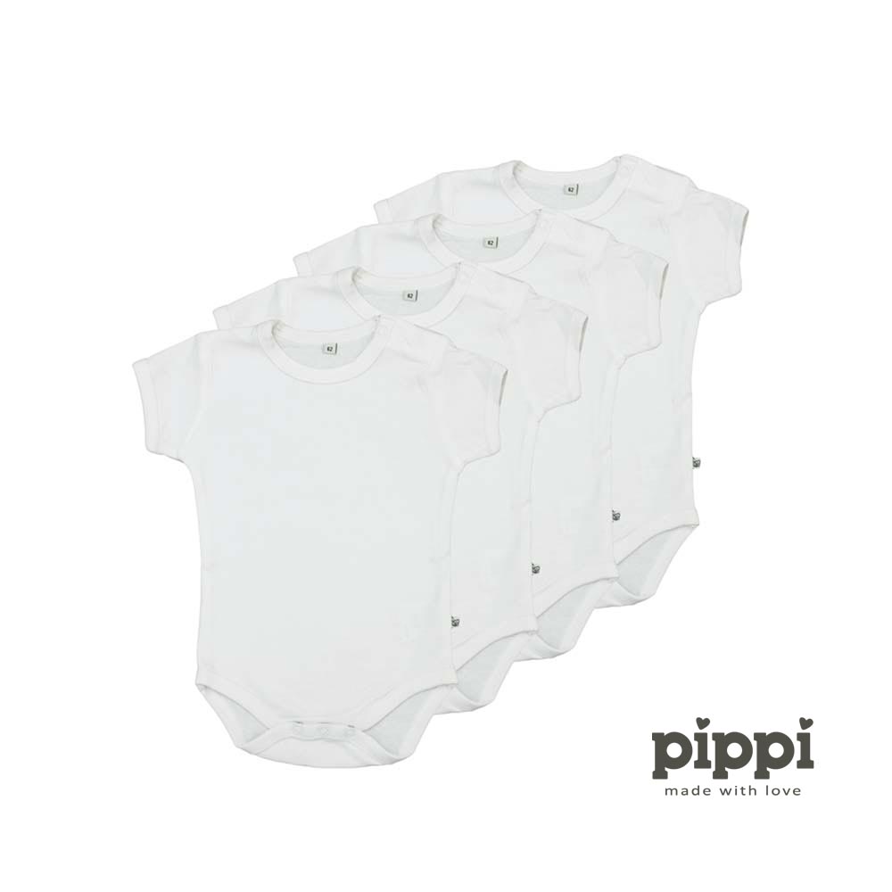 Pippi - Bodi kratki rukav (4 kom), White, vel. 62 - cover