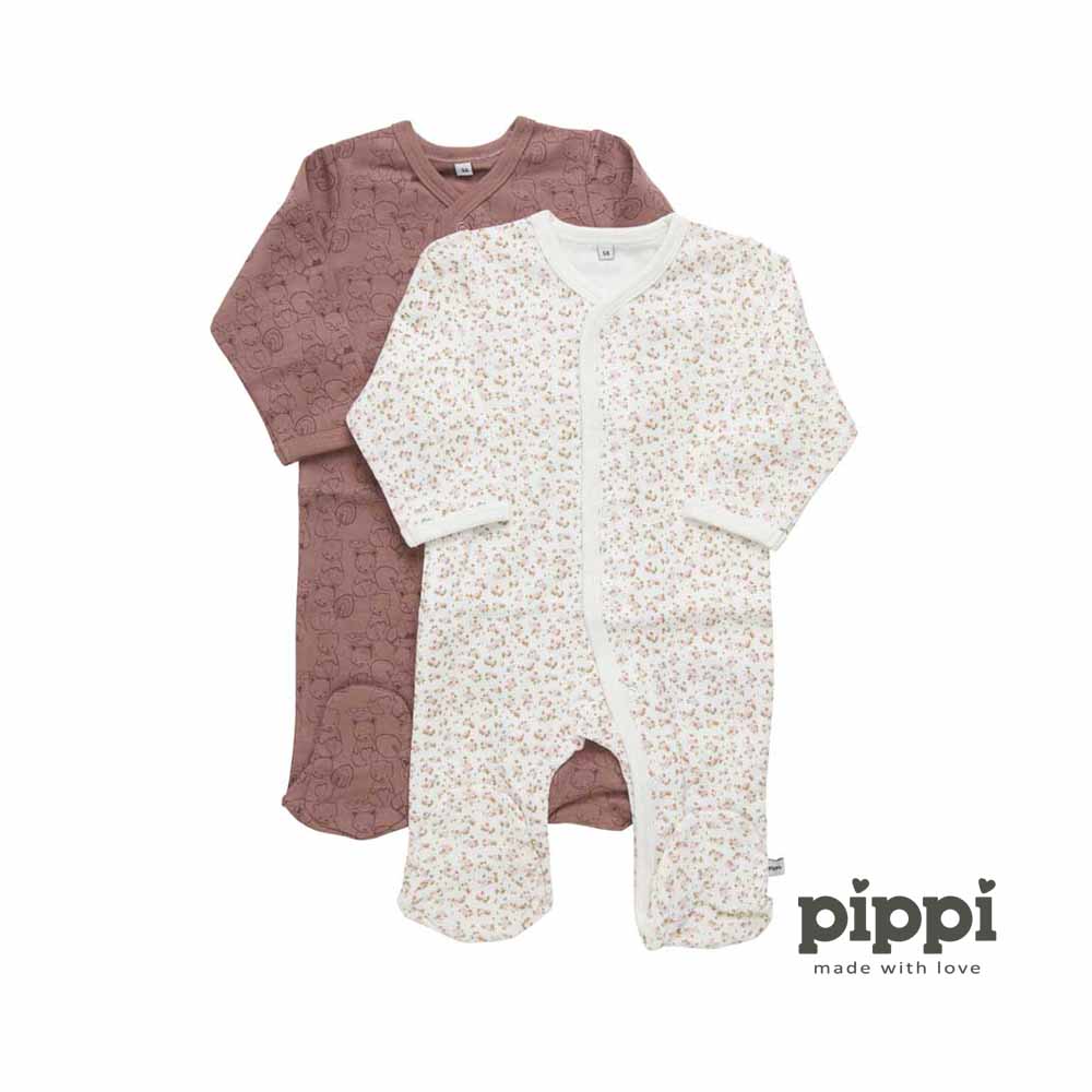 Pippi - Kombinezon dugi rukav s printom (2 kom), Burlwood, vel. 56 - cover
