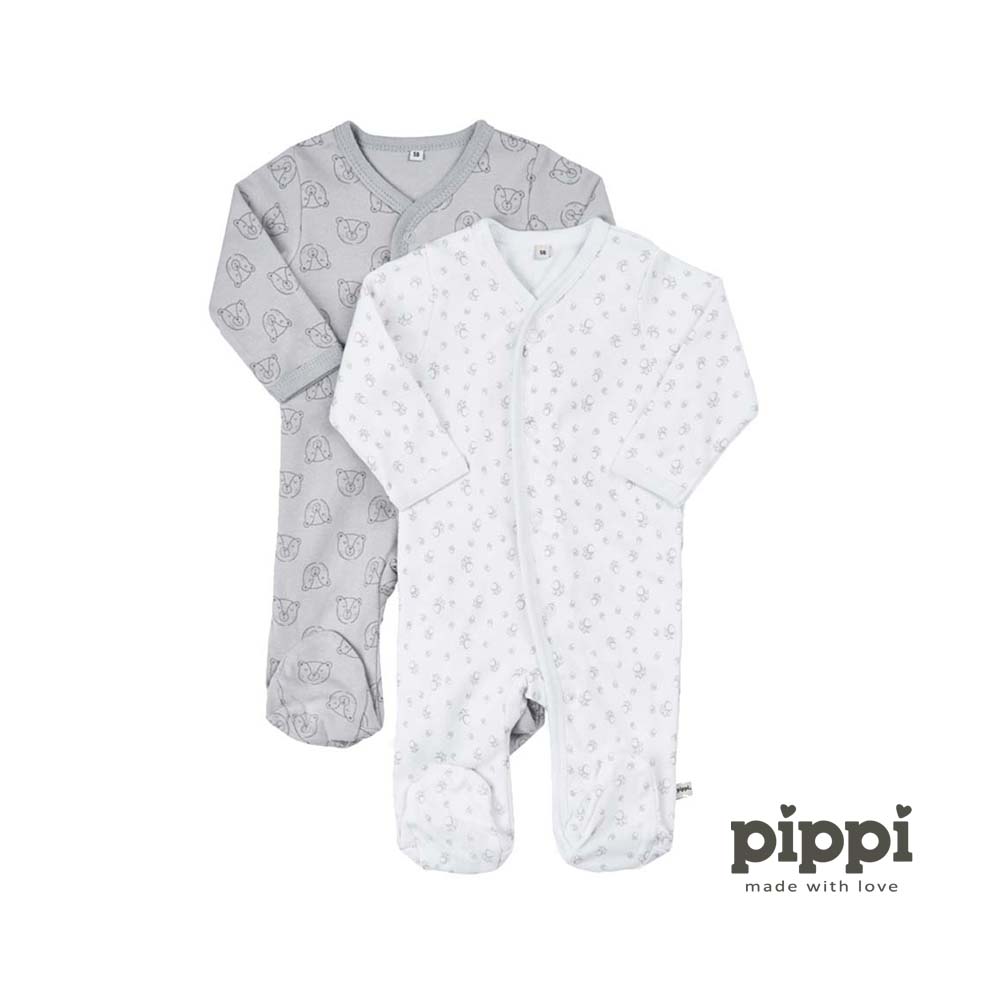 Pippi - Kombinezon dugi rukav s printom (2 kom), Harbor Mist, vel. 62 - cover