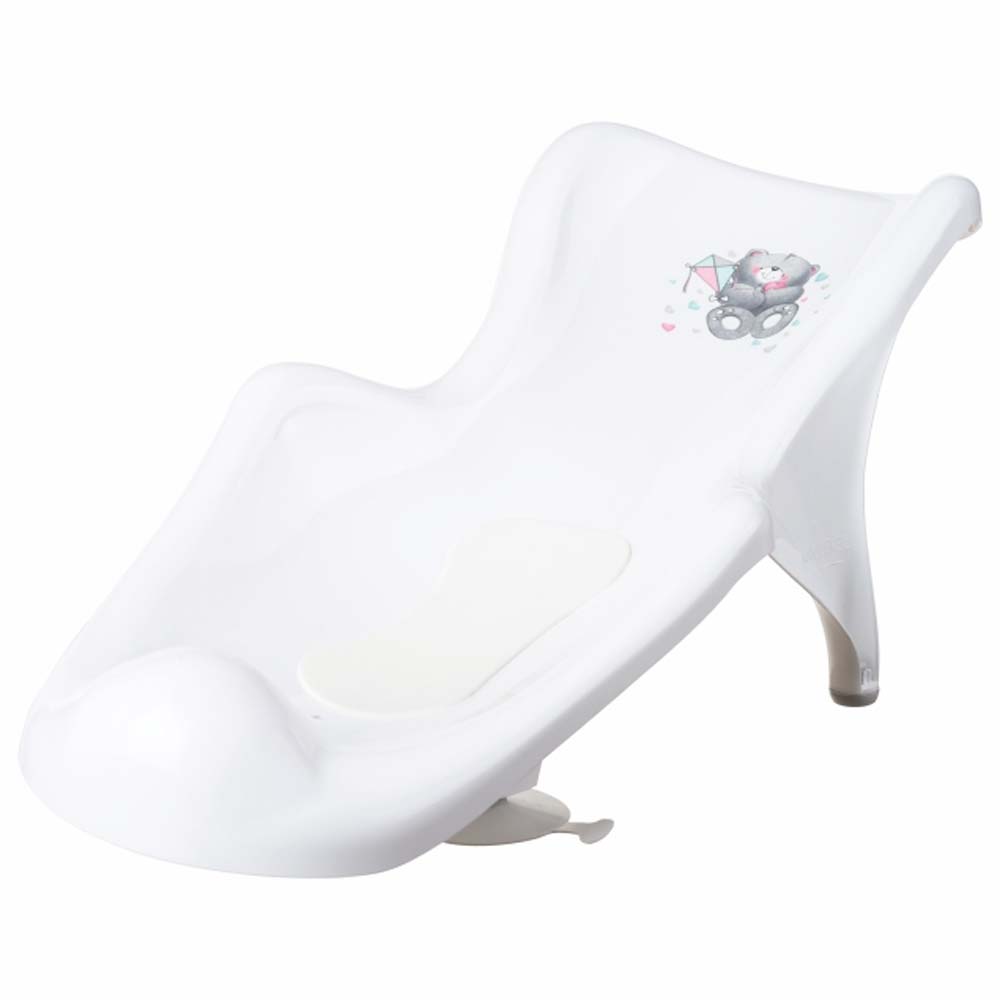 Naslon za kupanje Medo, anti-slip podloga, bijela - cover