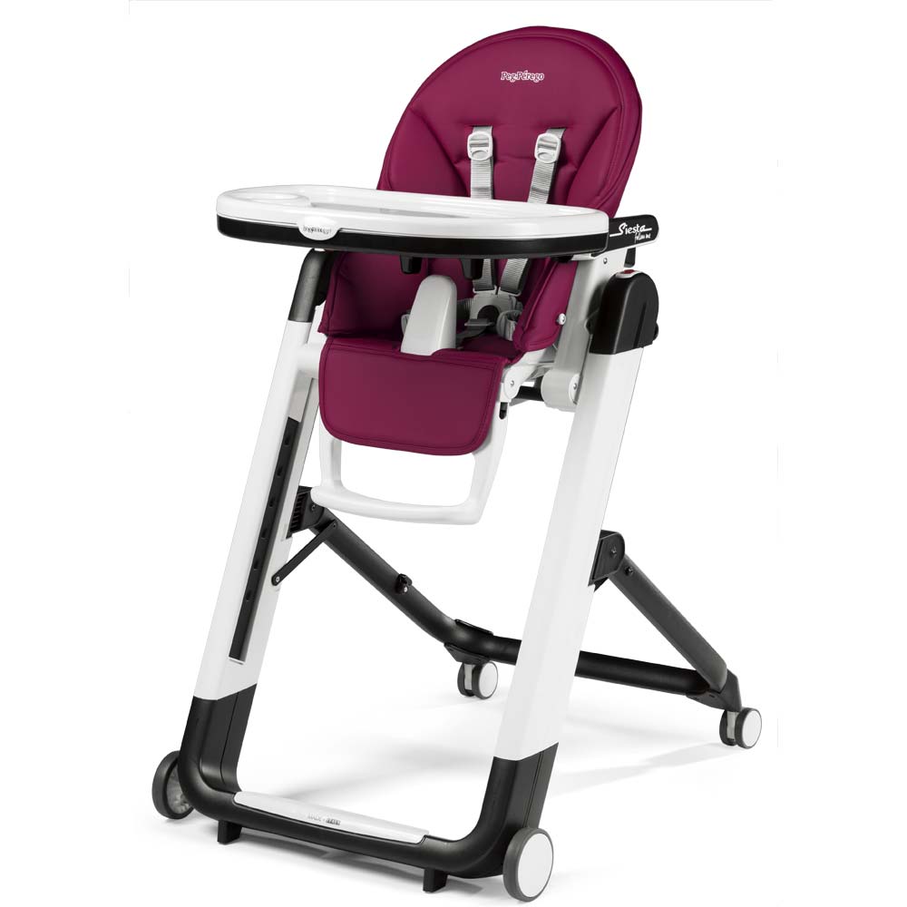 Peg Perego Siesta Follow Me hranilica eko koža, Berry - cover
