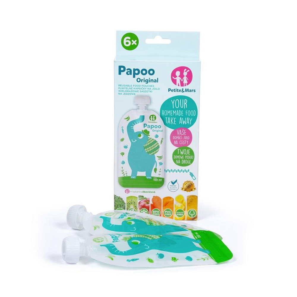 PETITE&MARS Papoo Original Slon vrećice za kašice 6 kom - cover
