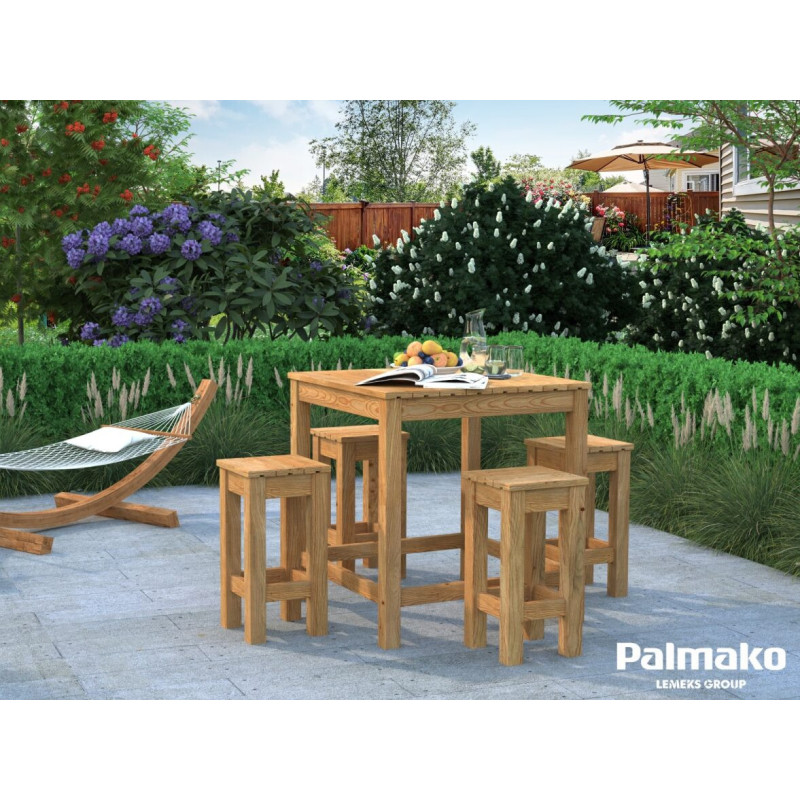 PALMAKO ARON DRVENI SET , STOL + 4 STOLICE - cover