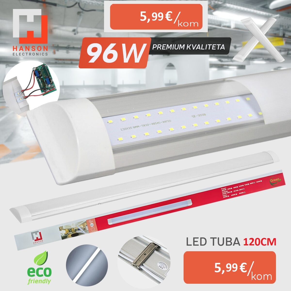 HANSON LED TRIDONIC 120 CM TOP BRAND + RAČUN - cover