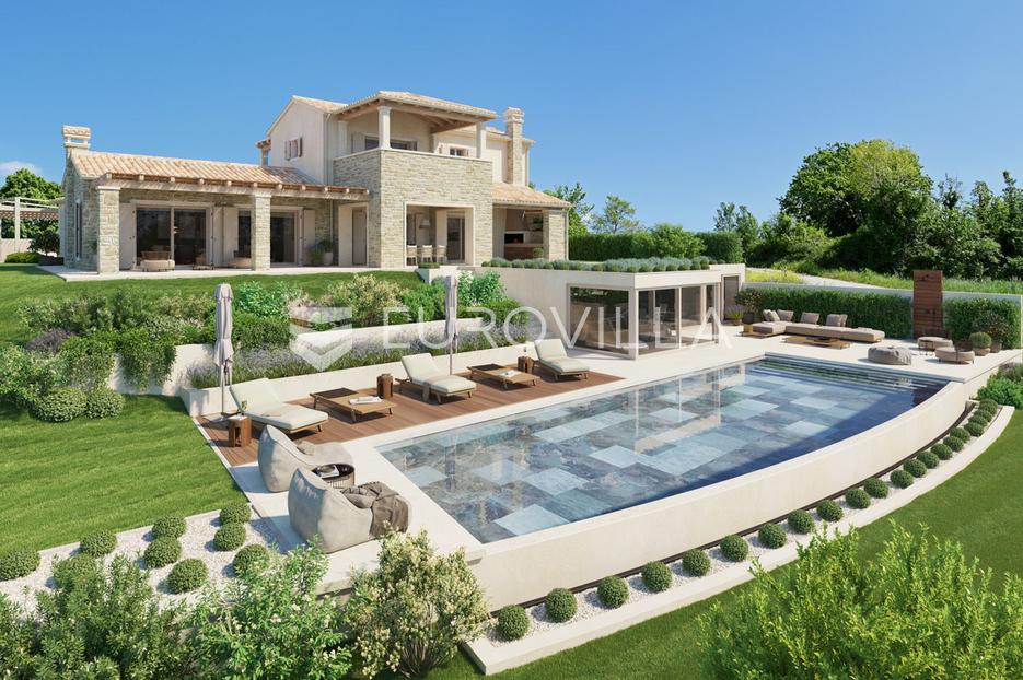 Istra, Grožnjan, vila s bazenom panoramskim pogledom - cover