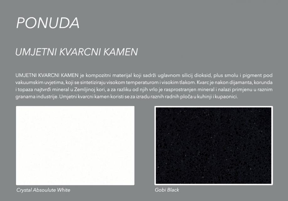 Ploče od umjetnog kvarcnog kamena - Prodaja kamena - cover