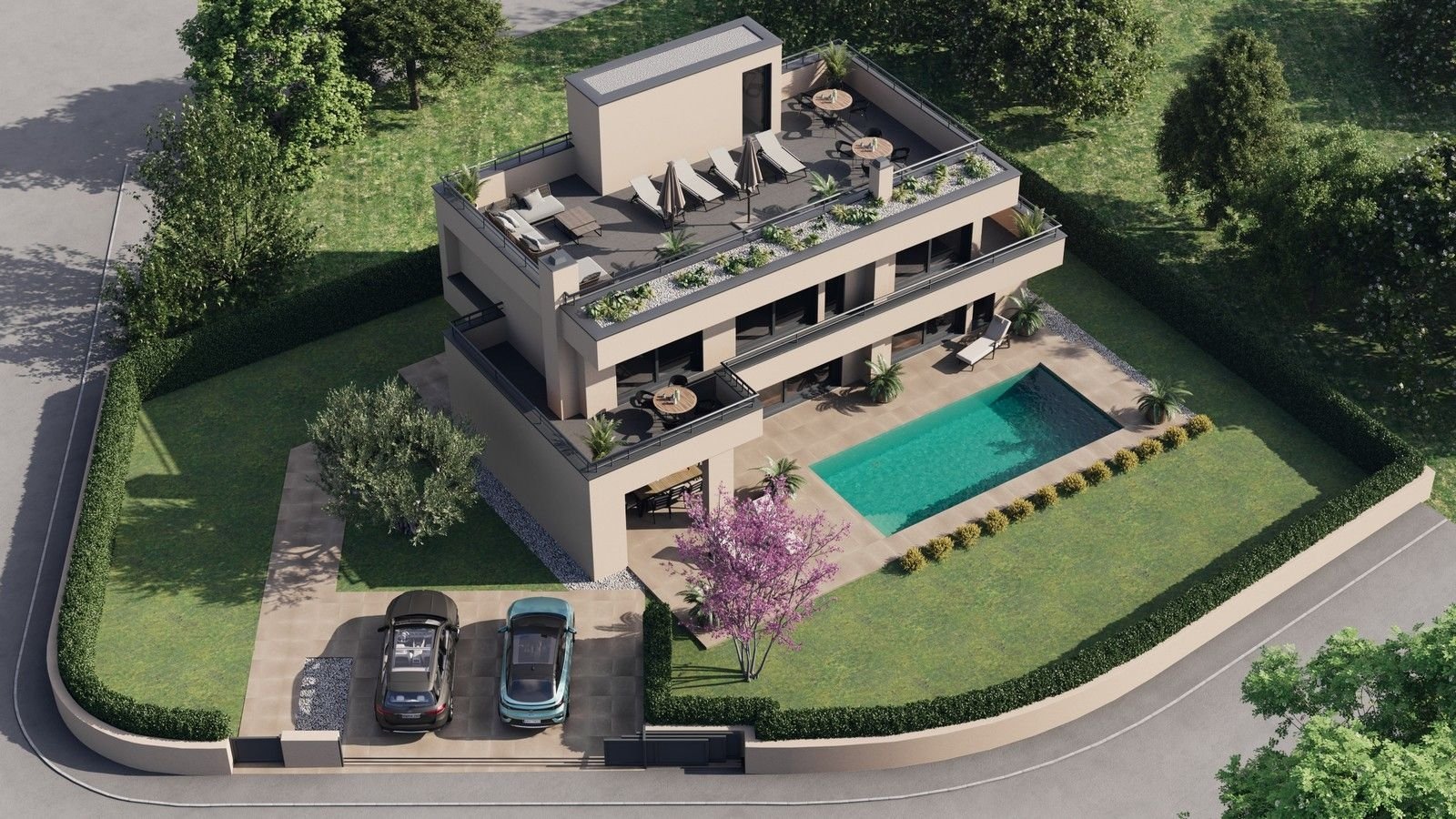 POREČ OKOLICA!!! Vila modernog dizajna sa krovnom terasom, pogled more - cover