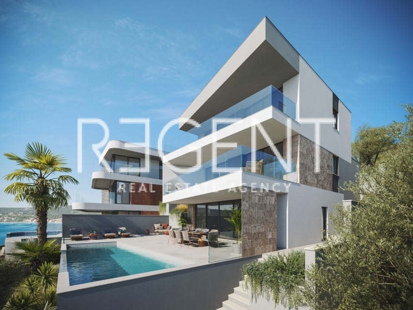 Marina, Vinišće - Zemljište s projektom za gradnju vile i ishodovanom građevinskom dozvolom, 605 m2 - cover