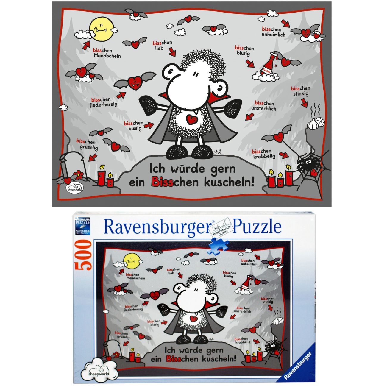 Puzzle / Slagalica 500 Ovca sa srcem - cover