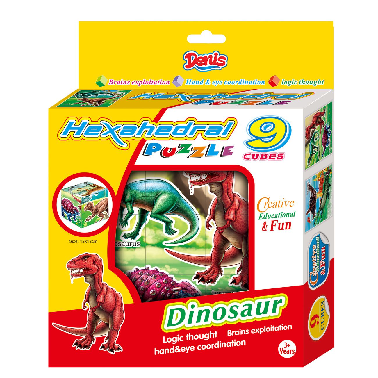 Puzzle / Slagalica od 9 kocki Dinosauri - cover