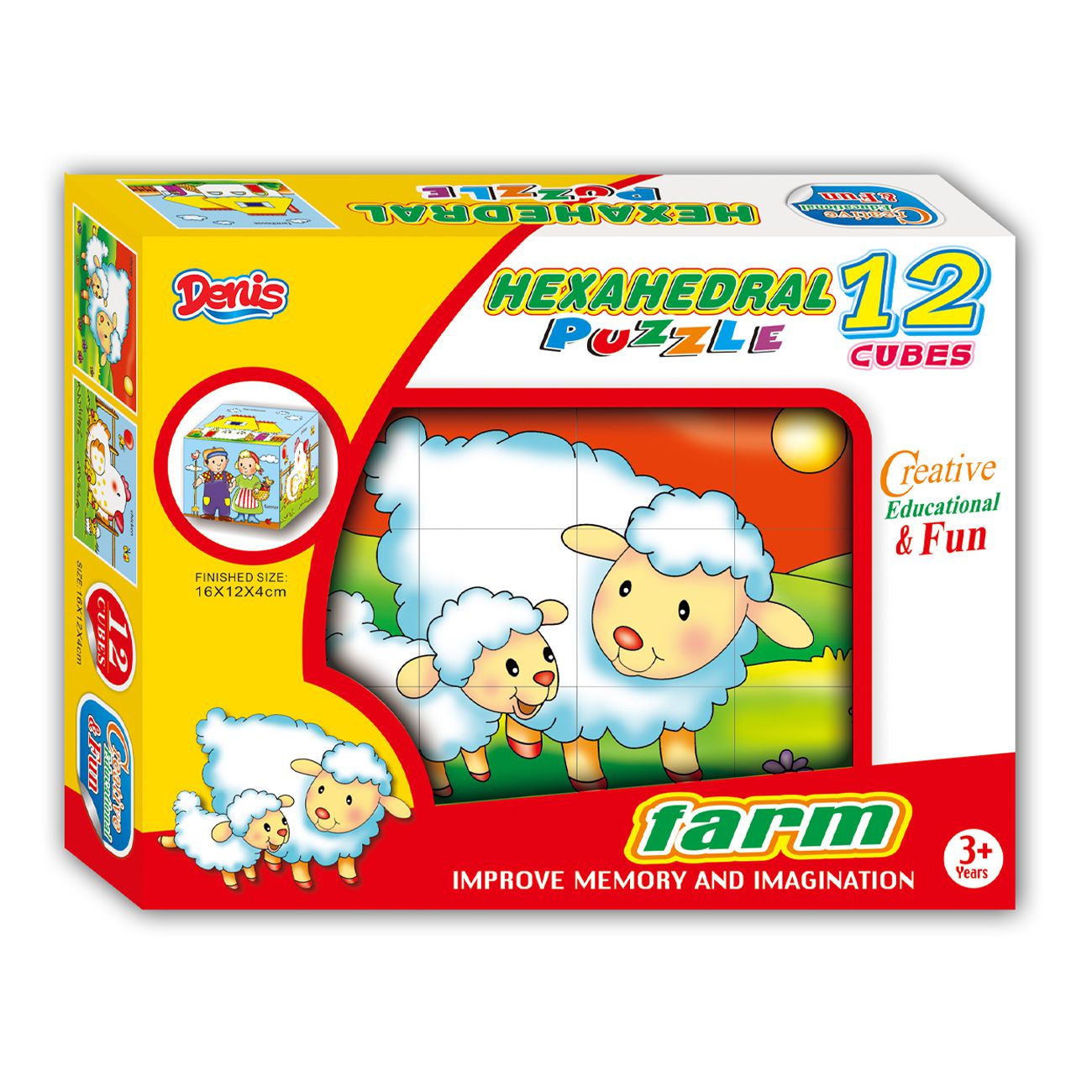 Puzzle / Slagalica od 12 kocki Farma - cover