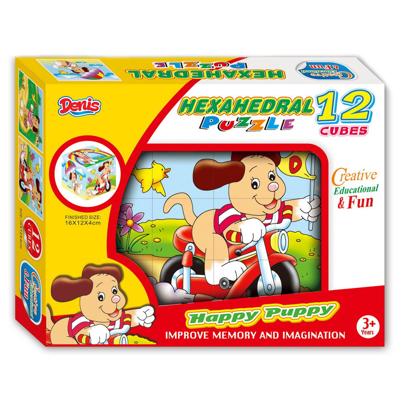 Puzzle / Slagalica od 12 kocki Veselo štene - cover