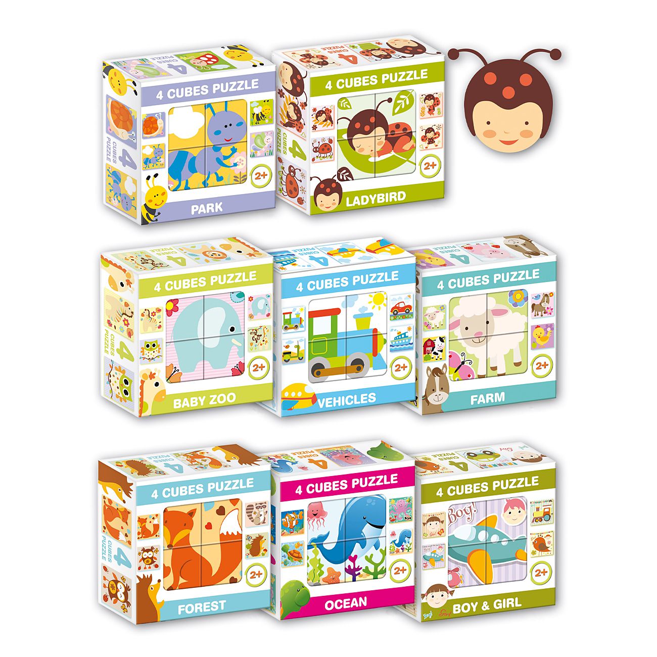 Puzzle / slagalice set od 4 kocki - cover