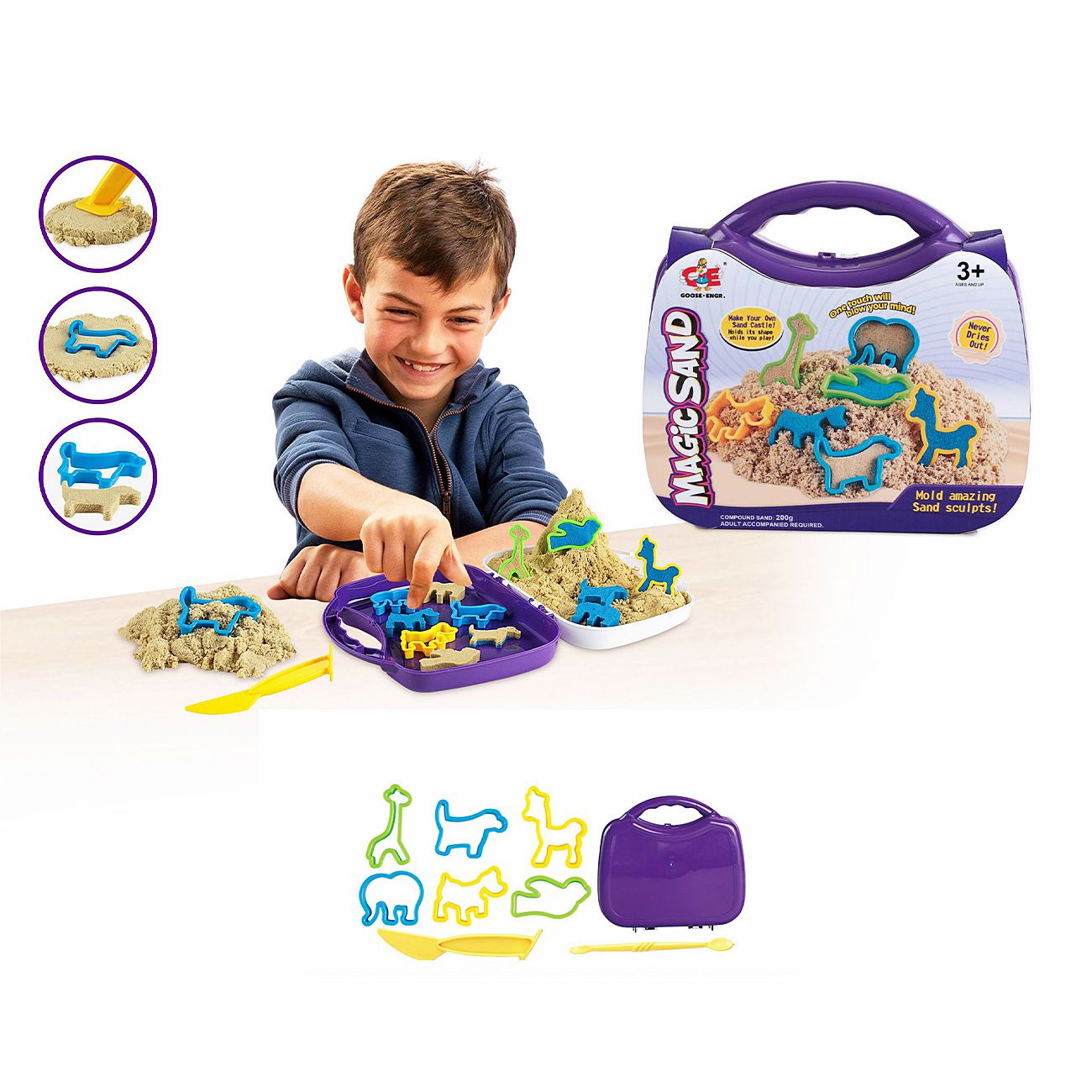 Kinetički pijesak, Magic sand, 200 g - cover