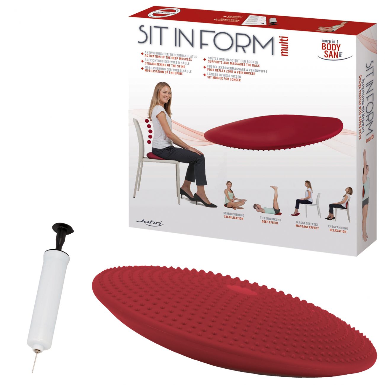 Fitnes jastuk za sjedenje i ravnotežu 33 cm - cover